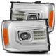 AlphaRex 07 - 13 GMC 1500HD PRO - Series Projector Headlights Plank Style Chrm w/Activ Light/Seq Signal - My Store