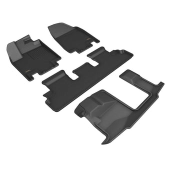 compare product 3D MAXpider 22-24 Nissan Pathfinder 8-Seat Kagu Black Floor Mat - Row 1/2/3