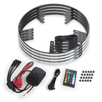 compare product ORACLE Lighting LED Illuminated Wheel Rings 16.5in PLASMA ColorSHIFT w/BC2 Bluetooth Controller