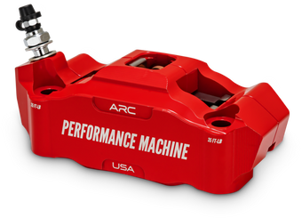 compare product Performance Machine 125 x 4 Race Series Radial Mount Caliper with ARC - Left - Red