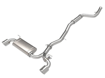 compare product aFe POWER Takeda 2021 Toyota Supra 2.0L (t) 2.5in-3in 304 SS CB Exhaust w/ Polished Tips