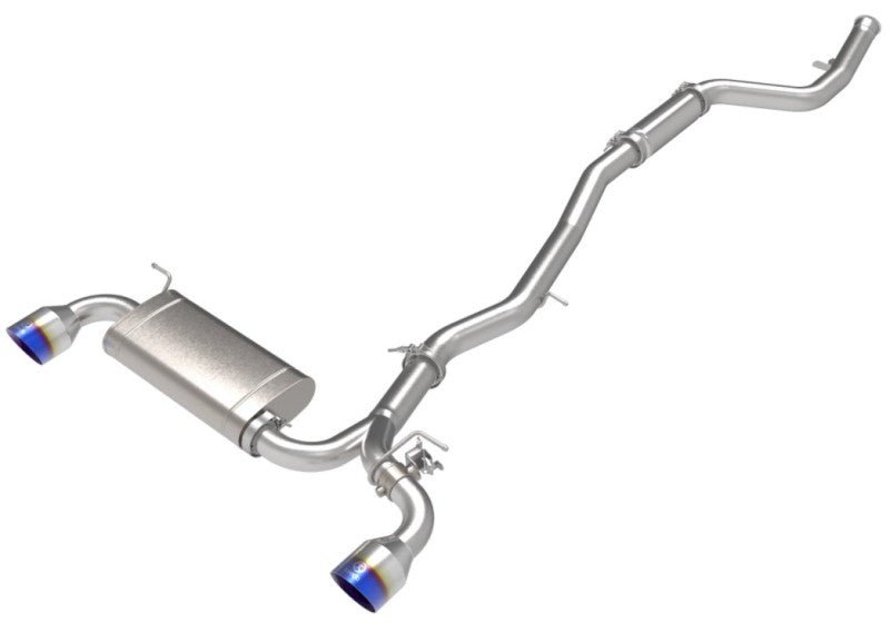 aFe POWER Takeda 2021 Toyota Supra 2.0L (t) 2.5in - 3in 304 SS CB Exhaust w/ Blue Tips - My Store
