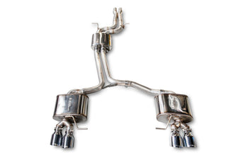 compare product AWE Tuning Audi 8R SQ5 Touring Edition Exhaust - Quad Outlet Chrome Silver Tips