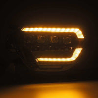 AlphaRex 12 - 15 Toyota Tacoma NOVA LED Proj Headlights Plank Alpha Blk w/Activ Light/Seq Signal/DRL - My Store