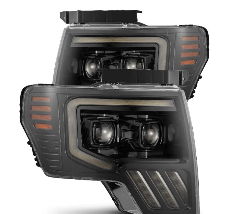 AlphaRex 09 - 14 Ford F - 150 PRO - Series Projector Headlights Black w/Activation Light Seq Signal SB DRL - My Store