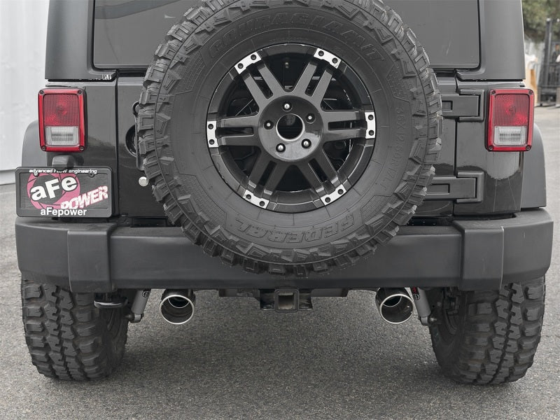 aFe Rebel Series 2.5in 409 SS Axle - Back Exhaust w/Polished Tips 07+ Jeep Wrangler (JK) V6 3.6L/3.8L - My Store