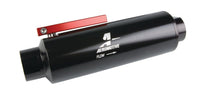 Aeromotive In - Line AN - 12 Filter w/Shutoff Valve 100 Micron SS Element - Black Anodize Finish - My Store