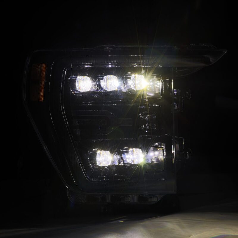 AlphaRex 21 - 22 Ford F - 150 NOVA LED Proj Headlights Plank Style Alpha Blk w/Activ Light/Seq Signal - My Store