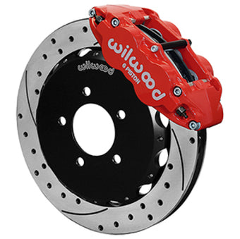 compare product Wilwood 13-24 Honda Civic OEM 57mm Forged Narrow Superlite 6R Big Brake Front Brake Kit - Red