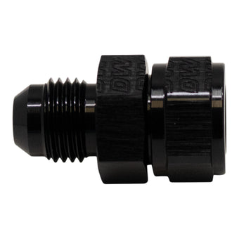 compare product DeatschWerks 6AN Male Flare to Fuel Pump Outlet Barb Adapter - Anodized Matte Black