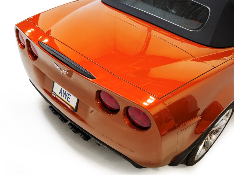 AWE Tuning 05 - 07 C6 Chevrolet Corvette 6.0L Track Edition Axle - Back Exhaust w/ Diamond Black Tips - My Store