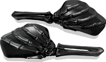 compare product Kuryakyn Skeleton Hand Mirrors Black/Black