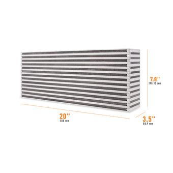 compare product Mishimoto Universal Air-to-Air Intercooler Core - 20in / 7.8in / 3.5in